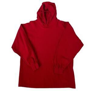Vintage Galt Sand Red Hooded‎ Sweatshirt Unisex Size L Pullover